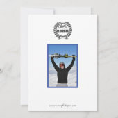 Traditioneel blauw - Aankondiging van Afstuderen (Achterkant)