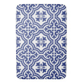 Traditioneel Blauw en Wit Spaans Azulejo Badmat (Voorkant Verticaal)