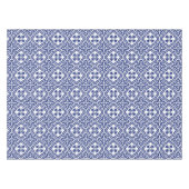 Traditioneel Blauw en Wit Spaans Azulejo Tafelkleed (Voorkant (Horizontaal))