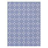 Traditioneel Blauw en Wit Spaans Azulejo Tafelkleed (Voorkant)
