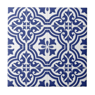 Traditioneel Blauw en Wit Spaans Azulejo Tegeltje