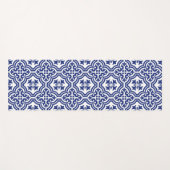 Traditioneel Blauw en Wit Spaans Azulejo Yogamat (Voorkant (horizontaal))