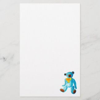 /traditioneel blauw gekleurd Teddy Bear Briefpapier