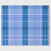 Traditioneel blauw geplakt cadeaupapier (Vlak)