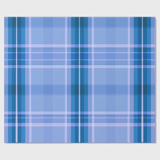 Traditioneel blauw geplakt cadeaupapier (Vlak)