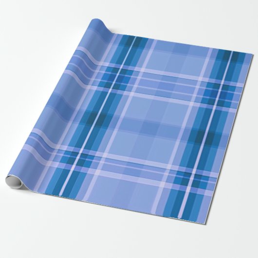Traditioneel blauw geplakt cadeaupapier (Uitgerold)