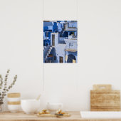 Traditioneel blauw geschilderd huis, Jodpur Poster (Keuken)