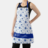 Traditioneel blauw nazar-boze Oogkarm gepatterd Schort (Insitu)