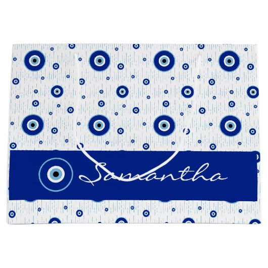 Traditioneel blauw nazar-boze ooglam groot cadeauzakje (Voorkant)