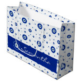 Traditioneel blauw nazar-boze ooglam groot cadeauzakje (Voorkant Gekanteld)