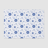 Traditioneel blauw nazar-boze ooglam tissuepapier (Voorkant)