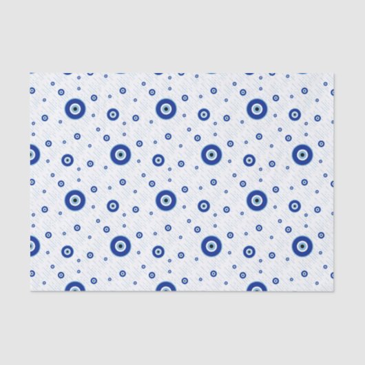 Traditioneel blauw nazar-boze ooglam tissuepapier (Voorkant)