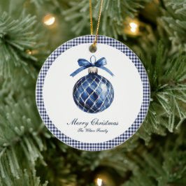 Traditioneel blauw Ornament kerst