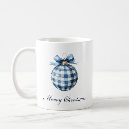 Traditioneel blauw Ornament kerst Koffiemok (Links)
