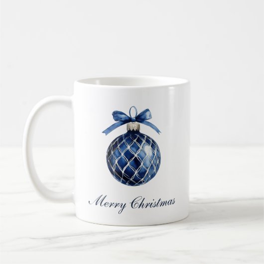 Traditioneel blauw Ornament kerst Koffiemok (Links)