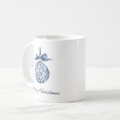Traditioneel blauw Ornament kerst Koffiemok (Voorkant links)