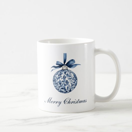 Traditioneel blauw Ornament kerst Koffiemok (Rechts)