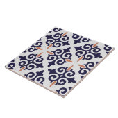 Traditioneel blauw traditioneel blauw van de Marok Tegeltje (Zijkant)