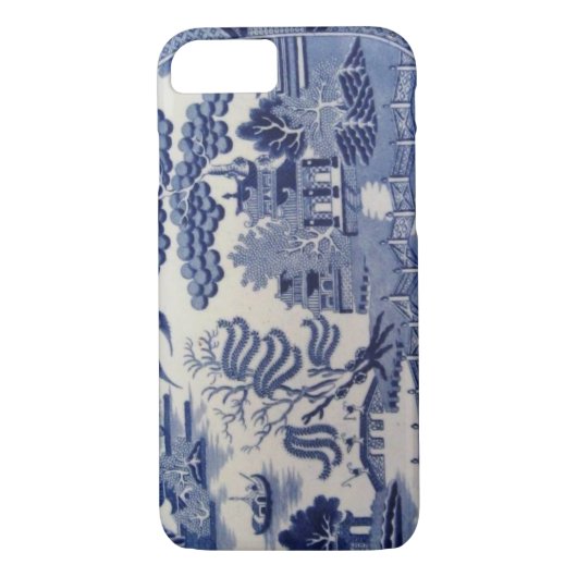 Traditioneel Blauw Willow China Hoesje uit de 19e  (Achterkant)