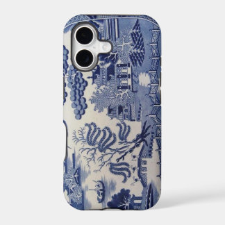 Traditioneel Blauw Willow China Hoesje uit de 19e