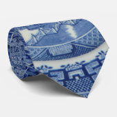 Traditioneel blauw Willow China Stropdas (Opgerold)