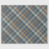 Traditioneel Blauwgroen blauw beige Tan Taupe Brow Cadeaupapier (Vlak)