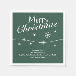 Traditioneel - Blauwgroen Groen - Kerstservetten Servet