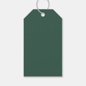 Traditioneel - Blauwgroen groen - minimalistische  Cadeaulabel (Achterkant)