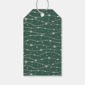 Traditioneel - Blauwgroen Groen - Snowflake Gift L Cadeaulabel (Achterkant)