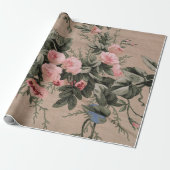 Traditioneel Bloemendessin Foto Cadeaupapier (Uitgerold)