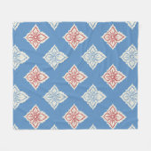 Traditioneel bloemenprintpatroon fleece deken (Voorkant (Horizontaal))