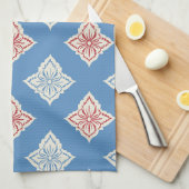 Traditioneel bloemenprintpatroon theedoek (Quarter Fold)