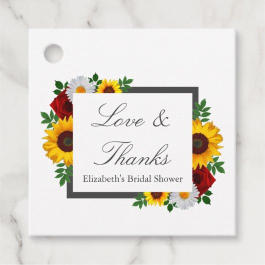 Traditioneel bloemig Vrijgezellenfeest Bedankjes Labels (Voorkant)