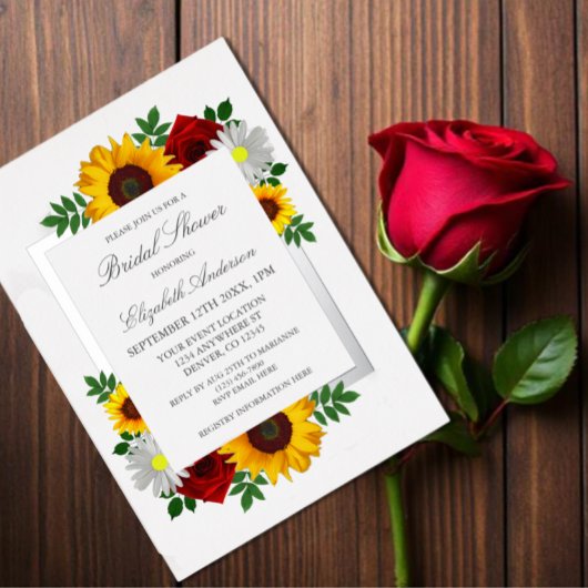 Traditioneel bloemig Vrijgezellenfeest Folie Uitnodiging