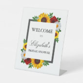 Traditioneel bloemig Vrijgezellenfeest Reclamebord Met Voetstuk (Voorkant)