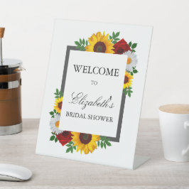 Traditioneel bloemig Vrijgezellenfeest Reclamebord Met Voetstuk