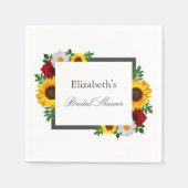 Traditioneel bloemig Vrijgezellenfeest Servet (Voorkant)