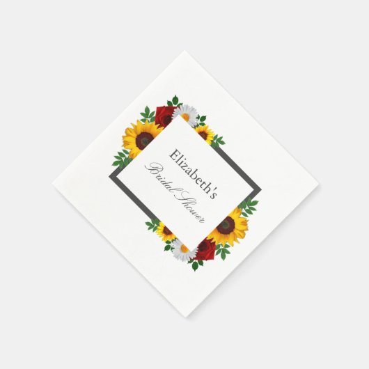 Traditioneel bloemig Vrijgezellenfeest Servet (Hoek)