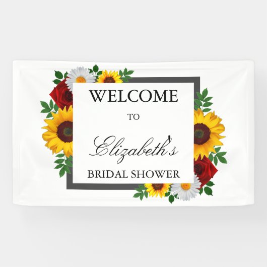 Traditioneel bloemig Vrijgezellenfeest Spandoek (Horizontaal)