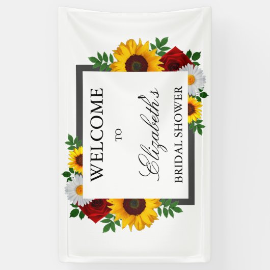 Traditioneel bloemig Vrijgezellenfeest Spandoek (Verticaal)