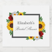 Traditioneel bloemig Vrijgezellenfeest Sparkling Wijnetiket (Enkel label)