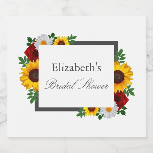 Traditioneel bloemig Vrijgezellenfeest Sparkling Wijnetiket (Enkel label)