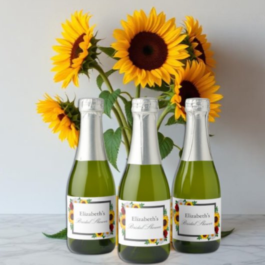 Traditioneel bloemig Vrijgezellenfeest Sparkling Wijnetiket