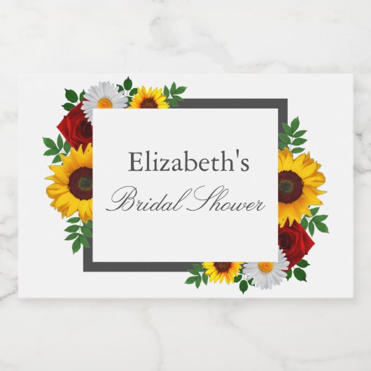 Traditioneel bloemig Vrijgezellenfeest Sparkling Wijnetiket (Enkel label)