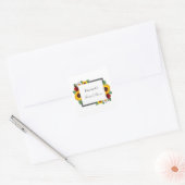 Traditioneel bloemig Vrijgezellenfeest Vierkante Sticker (Envelop)