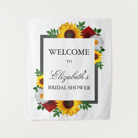 Traditioneel bloemig Vrijgezellenfeest Wandkleed (Voorkant)