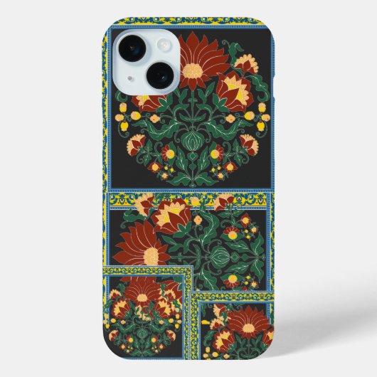 Traditioneel bloemmotief in volkskunststijl met Case-Mate iPhone case (Achterkant)