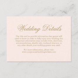 Traditioneel Blos Roze Formeel Elegant Huwelijk Informatiekaartje