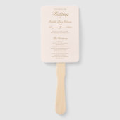 Traditioneel Blush Pink formele bruiloft programma Handwaaier (Voorkant)