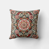 Traditioneel borduurwerk - geometrisch bloemontwer kussen (Achterkant)